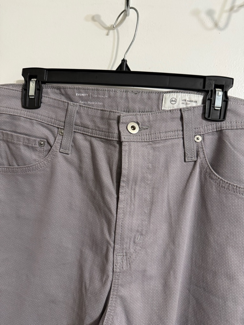 AG Jeans Everett Textured Gray Straight Pants